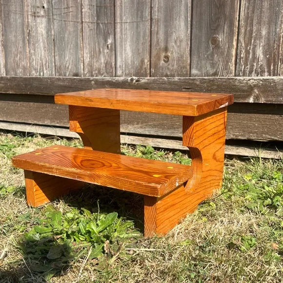 Rustic Wooden Step Stool - Picture 4 of 5